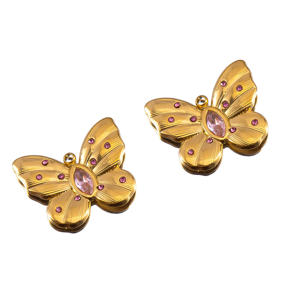 Butterfly-pink diamond-21x17mm