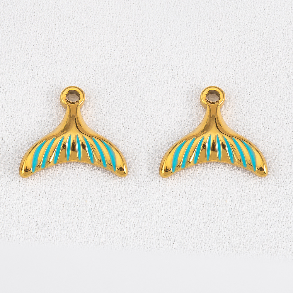 Mermaid tail-turquoise-14.7x13mm