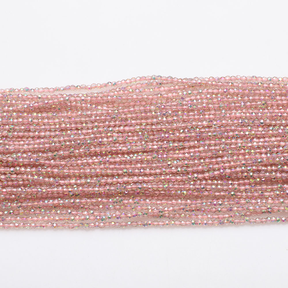 Pink line white beads semi-red light