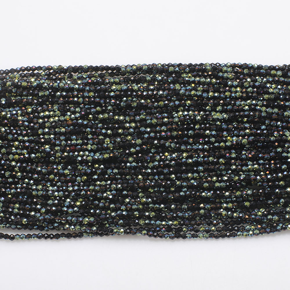 black and half green