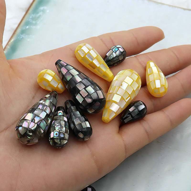 yellow lip shell half hole