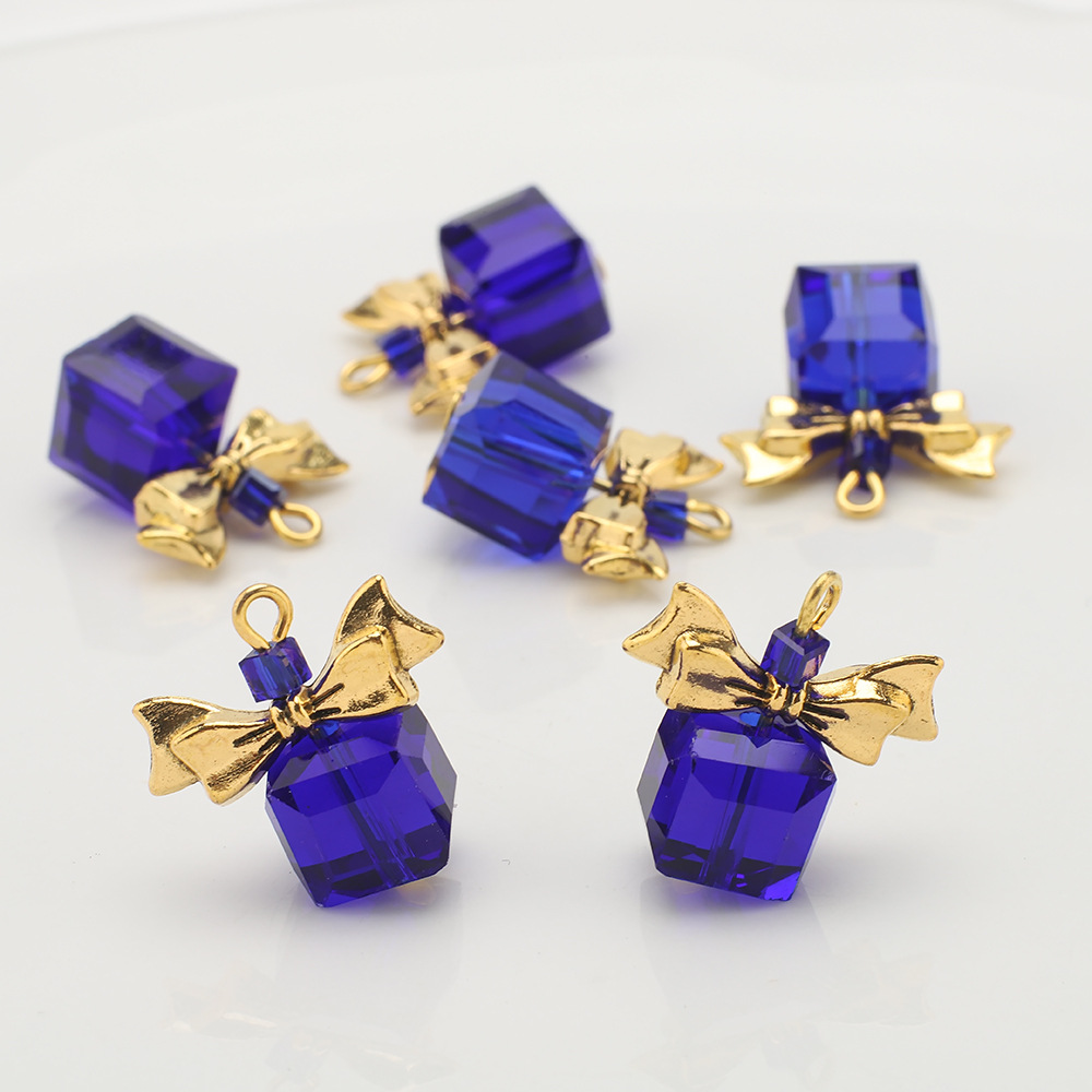Golden bow dark blue