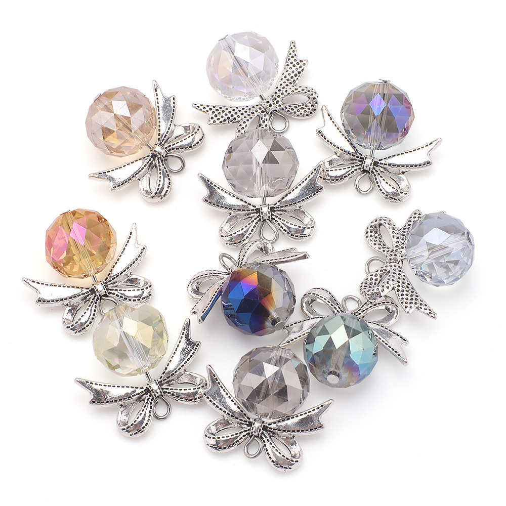 Silver butterfly round candy randomly mixed colors