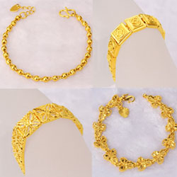 24K Gold Plated Brass Bracelets