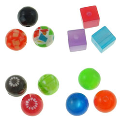 Solid Color Resin Beads