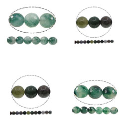 Natural Moss Agate Beads