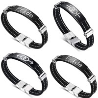 Silicone Stainless Steel Bracelets