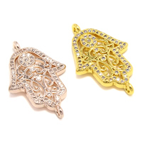 Cubic Zirconia Micro Pave Brass Connector
