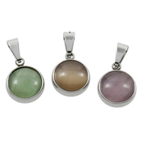 Cats Eye Stainless Steel Pendant