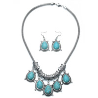 Turquoise Zinc Alloy Jewelry Sets