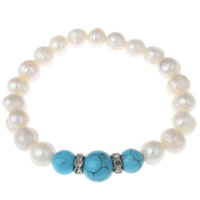 Gemstone Pearl Bracelets