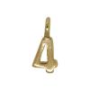 Zinc Alloy Number Pendant, Number 4 Approx 
