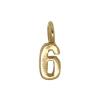 Zinc Alloy Number Pendant, Number 6 Approx 