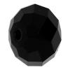 Espaciador cristal de la forma rueda de Swarovski ® 5040, facetas, Jet, 12mm, 144PCs/Bolsa, Vendido por Bolsa
