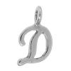 Sterling Silver Letter Pendants, 925 Sterling Silver, Letter D, plated Approx 3.5mm 