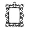 925 Sterling Silver Pendant, Rectangle, plated 