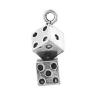 Sterling Silver Pendants, 925 Sterling Silver, Cube, plated Grade A 