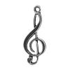 Sterling Silver Pendants, 925 Sterling Silver, Music Note, plated Grade A 