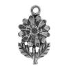 Sterling Silver Flower Pendants, 925 Sterling Silver, plated, layered 