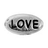 Zinc Alloy Message Beads, Oval, plated Approx 