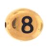 Zink Legierung Anzahl Perlen, Zinklegierung, oval, plattiert, mit einem Muster von Nummer, keine, 7x6x4mm, ca. 650PCs/kg, verkauft von kg