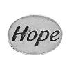 Sterling Silver Message Beads, 925 Sterling Silver, Flat Oval, word hope, plated Approx 1.2-1.5mm 
