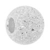 Sterling Silver Stardust Beads, 925 Sterling Silver, Round, plated 3mm Approx 1.2mm 