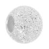 Sterling Silver Stardust Beads, 925 Sterling Silver, Round, plated 4mm Approx 1.8mm 