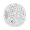 Sterling Silver Stardust Beads, 925 Sterling Silver, Round, plated 6mm Approx 2.4mm 