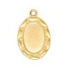 Zinc Alloy Pendant Cabochon Setting, Oval cadmium free Approx 3.5mm, Approx 