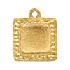 Zinc Alloy Jewelry Pendants, Square, plated nickel, lead & cadmium free Approx 3.5mm 