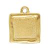Zinc Alloy Jewelry Pendants, Square, cadmium free Approx 3.5mm, Approx 