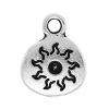 Zinc Alloy Message Pendants, Round, plated cadmium free Approx 3.5mm, Approx 