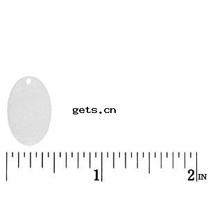 スターリングシルバー タグ, 92.5％純度シルバー, 卵形, メッキ, 無色, 19x12mm, 売り手 パソコン