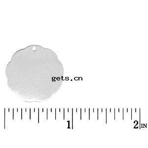 スターリングシルバー タグ, 92.5％純度シルバー, 花形, メッキ, 無色, 22.2mm, 売り手 パソコン