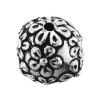Zinc Alloy Jewelry Beads, Round, plated, with flower pattern 8mm, Approx 
