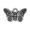 Sterling Silver Animal Pendants, 925 Sterling Silver, Butterfly, plated Approx 3.5mm 