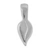 Sterling Silver Glue On Bail, 925 Sterling Silver, Leaf, plated 