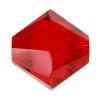 Grano de cristal Xilion bicono Swarovski ® 5328, facetas, Siam ligero, 3mm, 1440PCs/Bolsa, Vendido por Bolsa