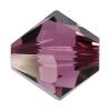 Grano de cristal Xilion bicono Swarovski ® 5328, facetas, amatista, 3mm, 1440PCs/Bolsa, Vendido por Bolsa