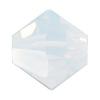 Swarovski® 5328 Kristall Xilion Doppelkugel Perlen , Swarovski, facettierte, weißer Opal, 3mm, 1440PCs/Tasche, verkauft von Tasche