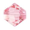 Perle bicône Xilion cristal CRYSTALLIZED™5328, CRYSTALLIZED™, facettes, Rose clair, 4mm Vendu par sac