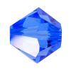 Perle bicône Xilion cristal CRYSTALLIZED™5328, CRYSTALLIZED™, facettes, saphir, 4mm Vendu par sac