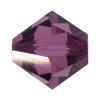 Grano de cristal Xilion bicono Swarovski ® 5328, facetas, amatista, 4mm, 1440PCs/Bolsa, Vendido por Bolsa