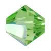 CRYSTALLIZED™ 5328 Crystal Xilion Bicone Bead, CRYSTALLIZED™, faceted, Peridot AB, 4mm 