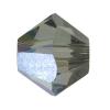 CRYSTALLIZED™ 5328 Crystal Xilion Bicone Bead, CRYSTALLIZED™, faceted, Black Diamond AB, 4mm 