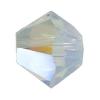 Grano de cristal Xilion bicono Swarovski ® 5328, facetas, Islas ligeras AB2x, 4mm, 1440PCs/Bolsa, Vendido por Bolsa