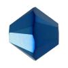 Perle bicône Xilion cristal CRYSTALLIZED™5328, CRYSTALLIZED™, facettes, Crystal bleu métallique plaqué 2 fois, 4mm Vendu par sac