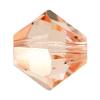 Grano de cristal Xilion bicono Swarovski ® 5328, facetas, Melocotón Claro, 6mm, 360PCs/Bolsa, Vendido por Bolsa