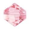 Perle bicône Xilion cristal CRYSTALLIZED™5328, CRYSTALLIZED™, facettes, Rose clair, 6mm Vendu par sac
